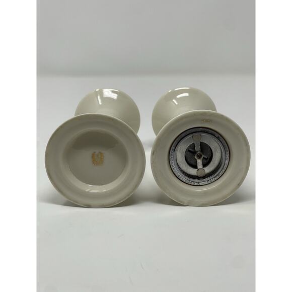 Lenox Fine China Wyndcrest Sat and Pepper Mill Set Vintage Ivory 1970's - Picture 8 of 14